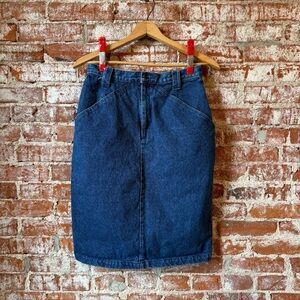 Classic Blue Denim Skirt